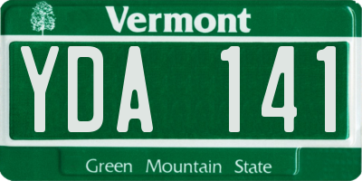 VT license plate YDA141