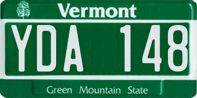VT license plate YDA148