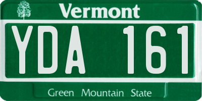 VT license plate YDA161