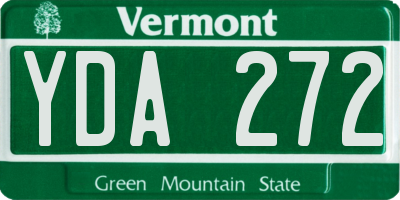 VT license plate YDA272