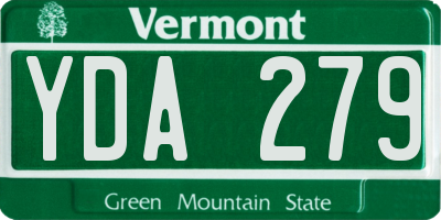 VT license plate YDA279