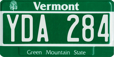 VT license plate YDA284
