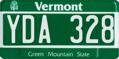VT license plate YDA328