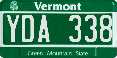 VT license plate YDA338