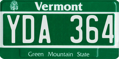 VT license plate YDA364