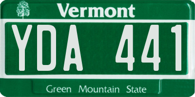 VT license plate YDA441