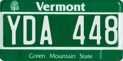 VT license plate YDA448