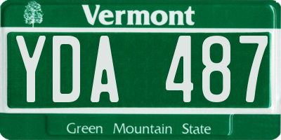 VT license plate YDA487