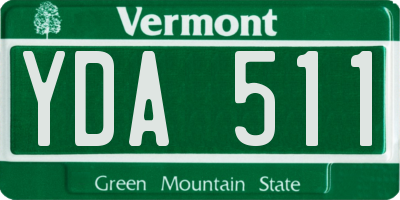 VT license plate YDA511