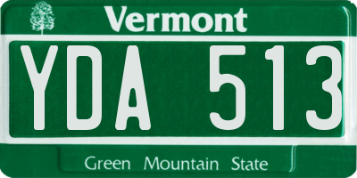 VT license plate YDA513