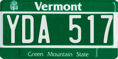 VT license plate YDA517
