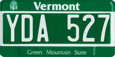 VT license plate YDA527