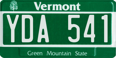 VT license plate YDA541