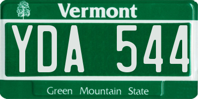 VT license plate YDA544