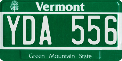 VT license plate YDA556