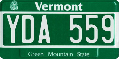 VT license plate YDA559