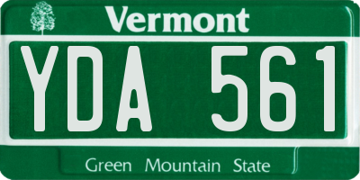 VT license plate YDA561