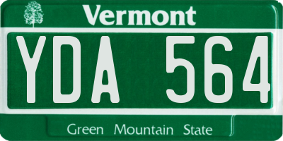 VT license plate YDA564