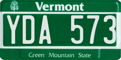 VT license plate YDA573