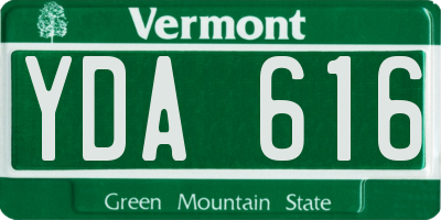 VT license plate YDA616