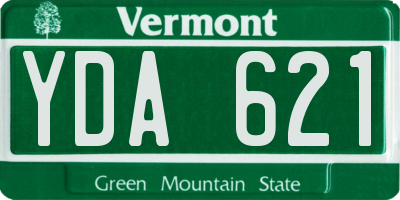 VT license plate YDA621