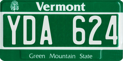 VT license plate YDA624