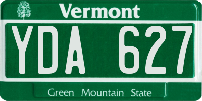 VT license plate YDA627