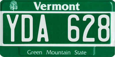 VT license plate YDA628