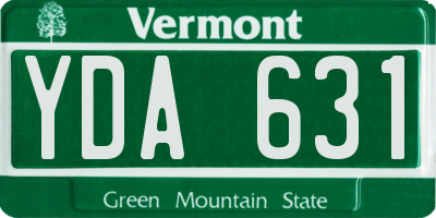 VT license plate YDA631