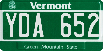 VT license plate YDA652