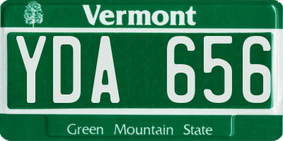VT license plate YDA656