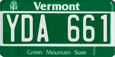 VT license plate YDA661