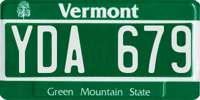 VT license plate YDA679