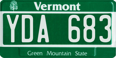 VT license plate YDA683