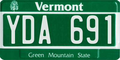 VT license plate YDA691