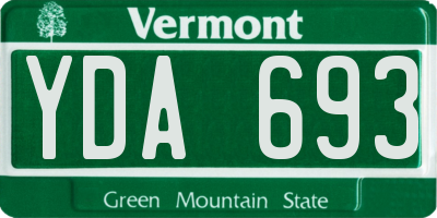 VT license plate YDA693