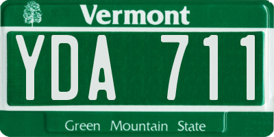 VT license plate YDA711