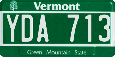VT license plate YDA713