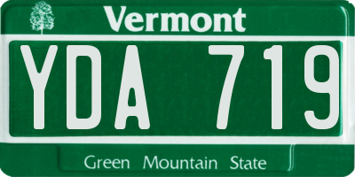 VT license plate YDA719