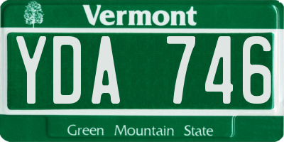 VT license plate YDA746