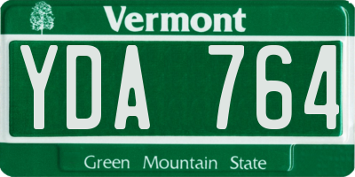 VT license plate YDA764