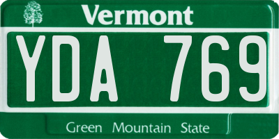 VT license plate YDA769