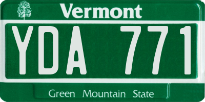 VT license plate YDA771