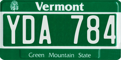 VT license plate YDA784