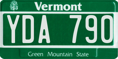 VT license plate YDA790