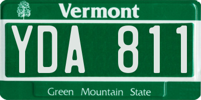 VT license plate YDA811