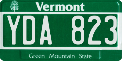VT license plate YDA823
