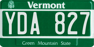 VT license plate YDA827