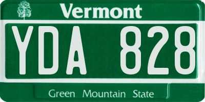 VT license plate YDA828
