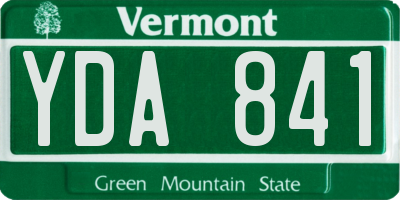 VT license plate YDA841